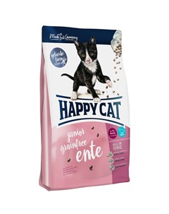 Сухой беззерновой корм Supreme Junior Grainfree Ente для молодых кошек с уткой Happy cat