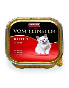 Vom Feinsten Kitten влажный корм для котят паштет с говядиной в ламистерах 100 г Animonda
