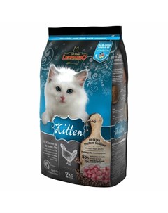 Сухой корм Kitten для котят в возрасте до одного года а также для беременных и кормящих кошек 2 кг Leonardo