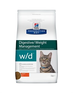 Prescription Diet Cat w d Diabetes Management сухой диетический корм для кошек при сахарном диабете  Hill`s