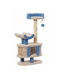 Домик Йорик для кошек цвет молочный с голубым Пушок