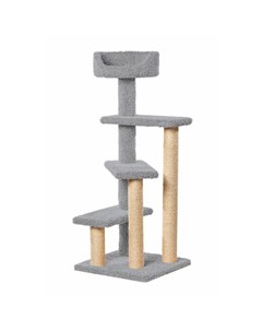 Винтовая лестница когтеточка для кошек цвет серый Пушок
