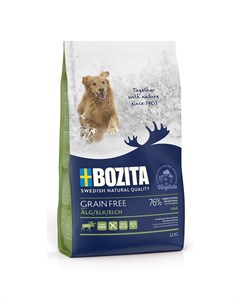 Grain Free Elk 26 16 сухой корм беззерновой для взрослых собак с нормальным уровнем активности с лос Bozita