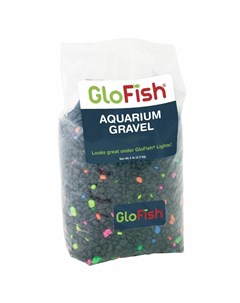 Грунт для аквариума черный с флуоресцентными GLO частицами 2 26 кг Glofish