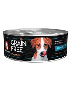Grain Free Deluxe влажный корм для собак беззерновой с ягненком кусочки в желе в консервах 100 г Зоогурман