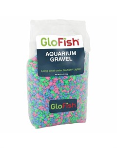 Грунт для аквариума розовый зеленый и синий с флуоресцентными GLO частицами 2 26 кг Glofish