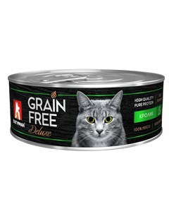 Grain Free Deluxe влажный корм для взрослых кошек с кроликом 100 г Зоогурман
