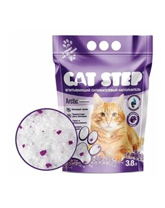 Наполнитель Лаванда для кошачьих туалетов силикагелевый впитывающий 3 8 л Cat step
