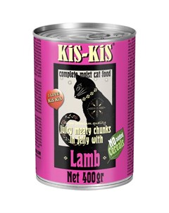 Влажный корм Canned Food Beef для кошек с ягненком 400 г Kis-kis
