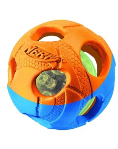 Игрушка для собак Мяч двухцветный светящийся 6 см Nerf