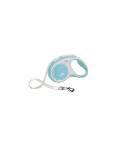 New Comfort tape S поводок рулетка для собак светло голубая 5 м до 15 кг Flexi