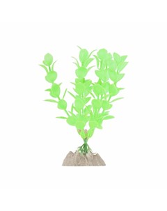 Растение для аквариума пластиковое флуоресцентное зеленое 13 см Glofish