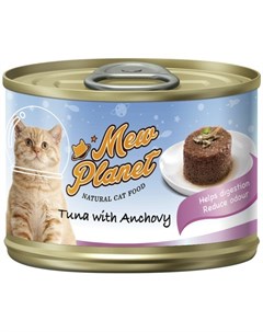 Mew Planet влажный корм для кошек паштет с тунцом и анчоусами в консервах 160 г Pettric
