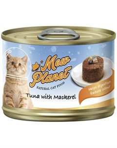 Mew Planet влажный корм для кошек паштет с тунцом и скумбрией в консервах 160 г Pettric