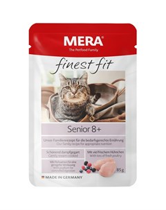 Finest Fit Senior 8 влажный корм для пожилых кошек старше 8 лет в паучах 85 г Mera