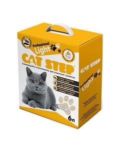 Наполнитель Professional Light для кошачьих туалетов бентонитовый комкующийся 6 л Cat step