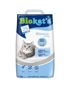 Bianco наполнитель для кошачего туалета комкующийся белый 5 кг Biokat's