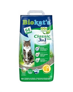 Classic Fresh наполнитель для кошачего туалета комкующийся c ароматизатором 10 л Biokat's