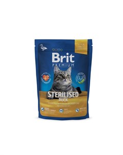 Сухой корм Premium Cat Sterilised для стерилизованных кошек с уткой курицей и куриной печенью Brit*