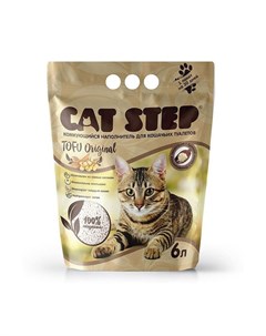 Tofu Original наполнитель для кошек комкующийся растительный 6 л Cat step