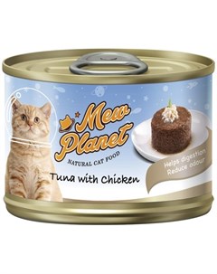 Mew Planet влажный корм для кошек паштет с тунцом и курицей в консервах 160 г Pettric