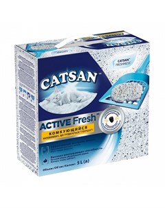 Active Fresh Наполнитель для кошачьего туалета комкующийся 5 л Catsan