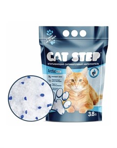 Наполнитель для кошачьих туалетов силикагелевый впитывающий 3 8 л Cat step