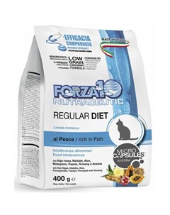 Сухой корм Regular Diet для взрослых кошек при аллергии и повышенной чувствительности к животным бел Forza10