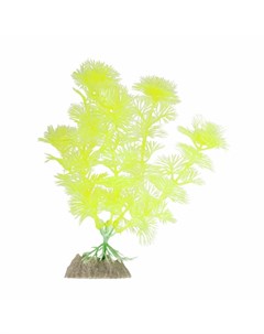 Растение для аквариума пластиковое флуоресцентное желтое 15 24 см Glofish