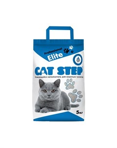 Наполнитель Professional Elite для кошачьих туалетов бентонитовый комкующийся 5 кг Cat step