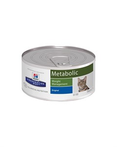 Prescription Diet Cat Metabolic влажный диетический корм для кошек для снижения и контроля веса 156  Hill`s