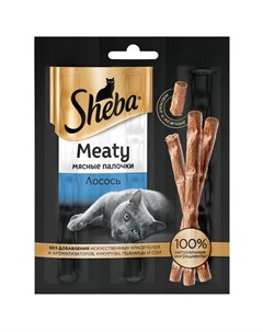 Meaty лакомство для кошек в форме мясных палочек с лососем 12 г Sheba