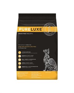 Сухой корм PureLuxe для домашних кошек с лососем и горошком Pure luxe