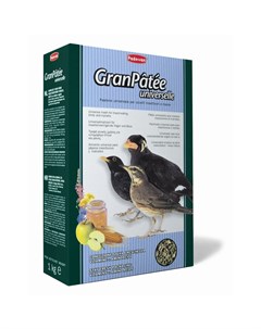 Корм Granpatee universelle для насекомоядных птиц комплексный универсальный 1 кг Padovan