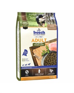 Сухой корм Adult для взрослых собак с нормальным уровнем активности с птицей и просом 3 кг Bosch