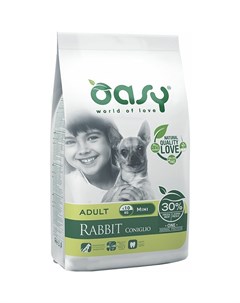 Dry Dog OAP Adult Small Монопротеин сухой корм для взрослых собак мелких пород c кроликом Oasy