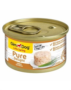 Pure Delight влажный корм для собак мелких и миниатюрных пород из цыпленка кусочки в желе в консерва Gimdog