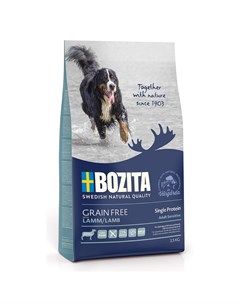 Grain Free Lamb 23 12 сухой корм беззерновой для взрослых собак с нормальным уровнем активности с яг Bozita