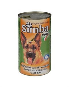 Dog консервы для собак кусочки дичь 1 2 кг х 12 Simba