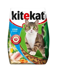 Улов Рыбака полнорационный сухой корм для кошек с рыбой 350 г Kitekat