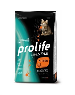 Lifestyle Kitten сухой корм для котят с курицей и рисом 0 4 кг Prolife