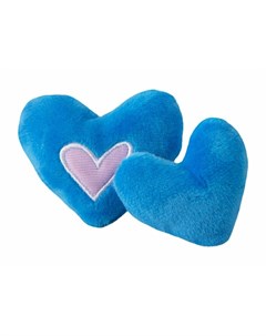Yotz Plush игрушка для кошек два плюшевых сердечка с ароматом мяты cиняя Rogz