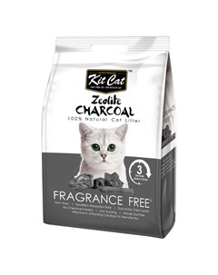 Zeolite Charcoal Frangrance Free цеолитовый комкующийся наполнитель 4 кг Kit cat