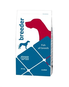 Fish All Breeds сухой корм для взрослых собак всех пород с рыбой и рисом 20 кг Golosi