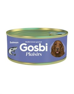 Влажный корм Plaisirs для взрослых собак с лососем 185 г Gosbi