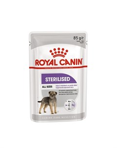 Sterilized полнорационный влажный корм для стерилизованных собак паштет в паучах 85 г Royal canin
