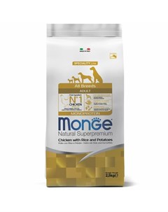 Dog Speciality Line Monoprotein полнорационный сухой корм для собак с курицей рисом и картофелем 2 5 Monge