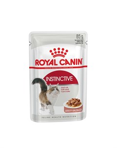 Instinctive влажный корм для взрослых кошек кусочки в соусе в паучах 85 г Royal canin