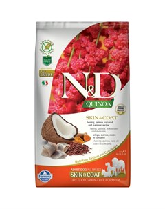 N D Dog Grain Free quinoa skin coat herring корм для собак здоровая кожа и шерсть с сельдью и киноа  Farmina