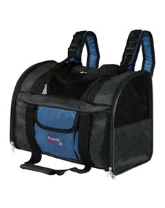 Сумка рюкзак Connor для кошек и собак до 8кг 42х29х21 см нейлоновая черно синего цвета Trixie